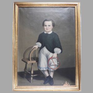 12-21518, Full length portrait of a boy holding a horse toy found in Virginia. $7,500