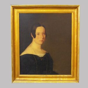 15-24961, Oil on canvas, portrait of lady, mid 19th century, untouched condition. $950