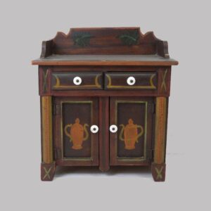 26-13676, Miniature or child's size paint decorated jelly cupboard. $1,950