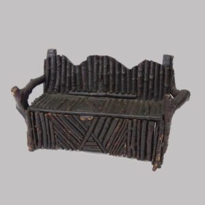 28-18791, Adirondack stick miniature settee, late 19th early 20th century. $950